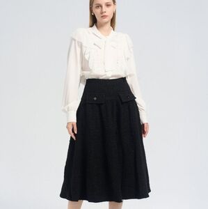 Elegant Black A-Line Skirt